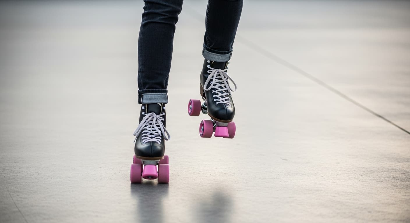 Roller skating weight transfer balance practice
